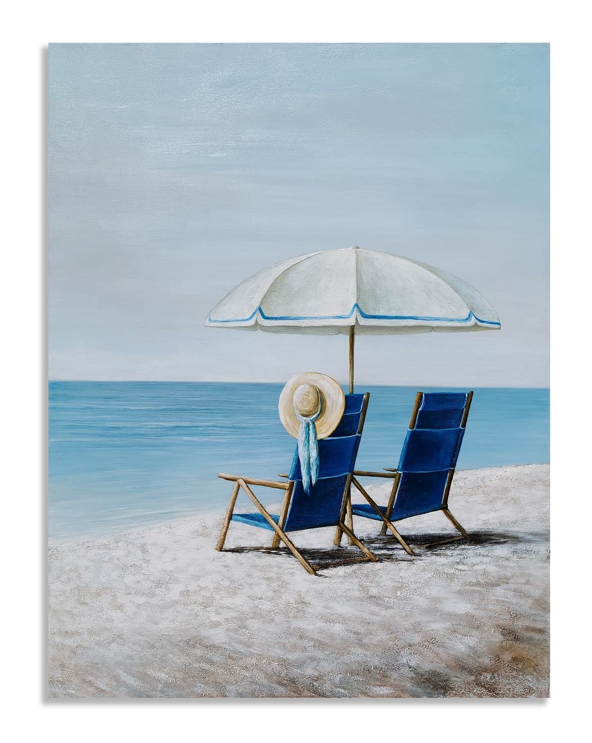 GALLERIEWALLA Ocean Beach Canvas Wall Art - Coastal Seascape Painting for Bedroom & Living Room Decor | Perfect Beach House Aesthetic & Relaxing Home Wall Decor