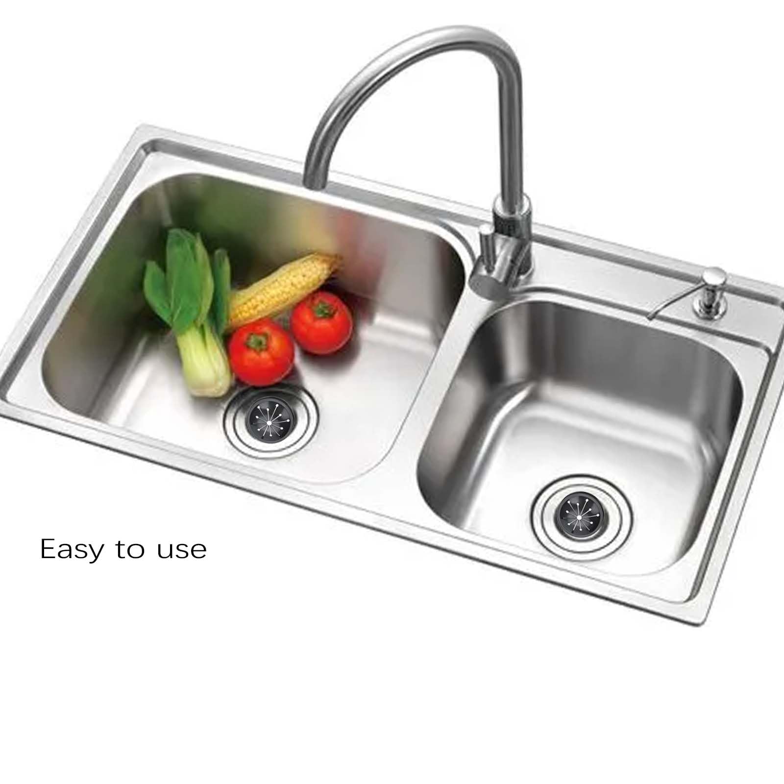 3 Inch Universal Rubber Garbage Disposal Splash Guard & Sink Stopper - Fits Whirlaway, Waste King, Sinkmaster & GE Models | Prevents Water Splashes & Food Waste Clogs for Cleaner Kitchen Sink
