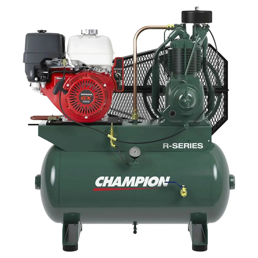 Champion 80 Gallon R Series Air Compressor with Honda 13 HP Horizontal Engine - Ideal for Construction, Auto Repair & Industrial Applications