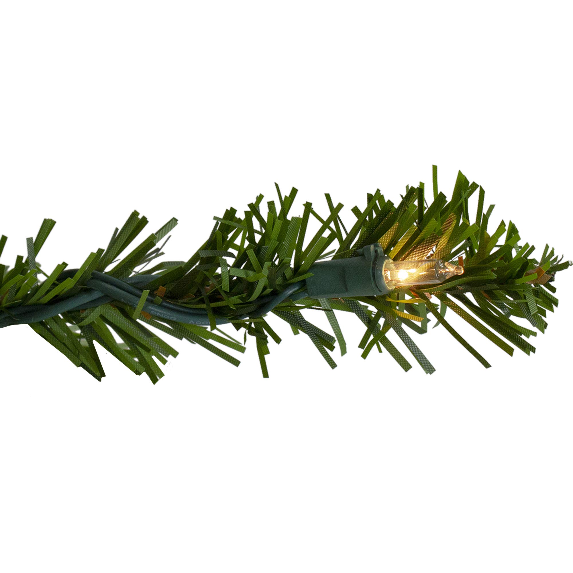 7.5' Pre-Lit Artificial Canadian Pine Christmas Wall Tree with Clear Lights - Space Saving Holiday Decor for Small Apartments, Dorms & Offices