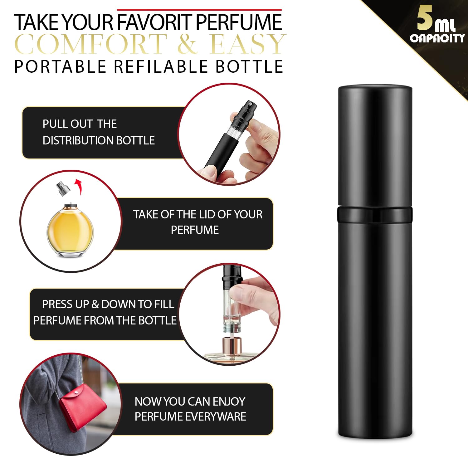 Luxury Women's Perfume Gift Set - 2.5 oz EDP with Lavender Soy Candle, 3 Car Air Fresheners & Travel Atomizer | Perfect for Birthday, Anniversary & Mother's Day Gifts | Home, Office & Car Fragrance Solution