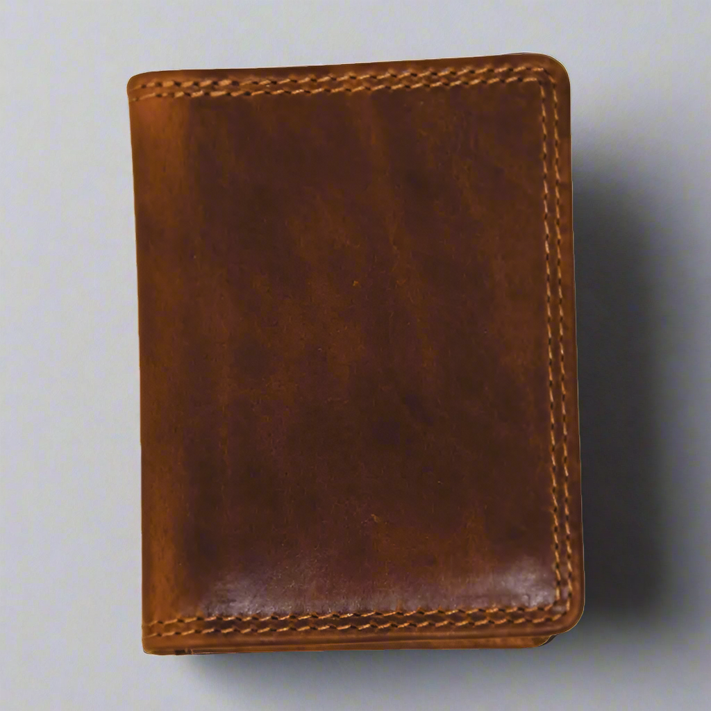 Durable Slim RFID Blocking Leather Wallet for Men - Compact Credit Card Holder with ID Window - Perfect for Travel, Business & Everyday Use