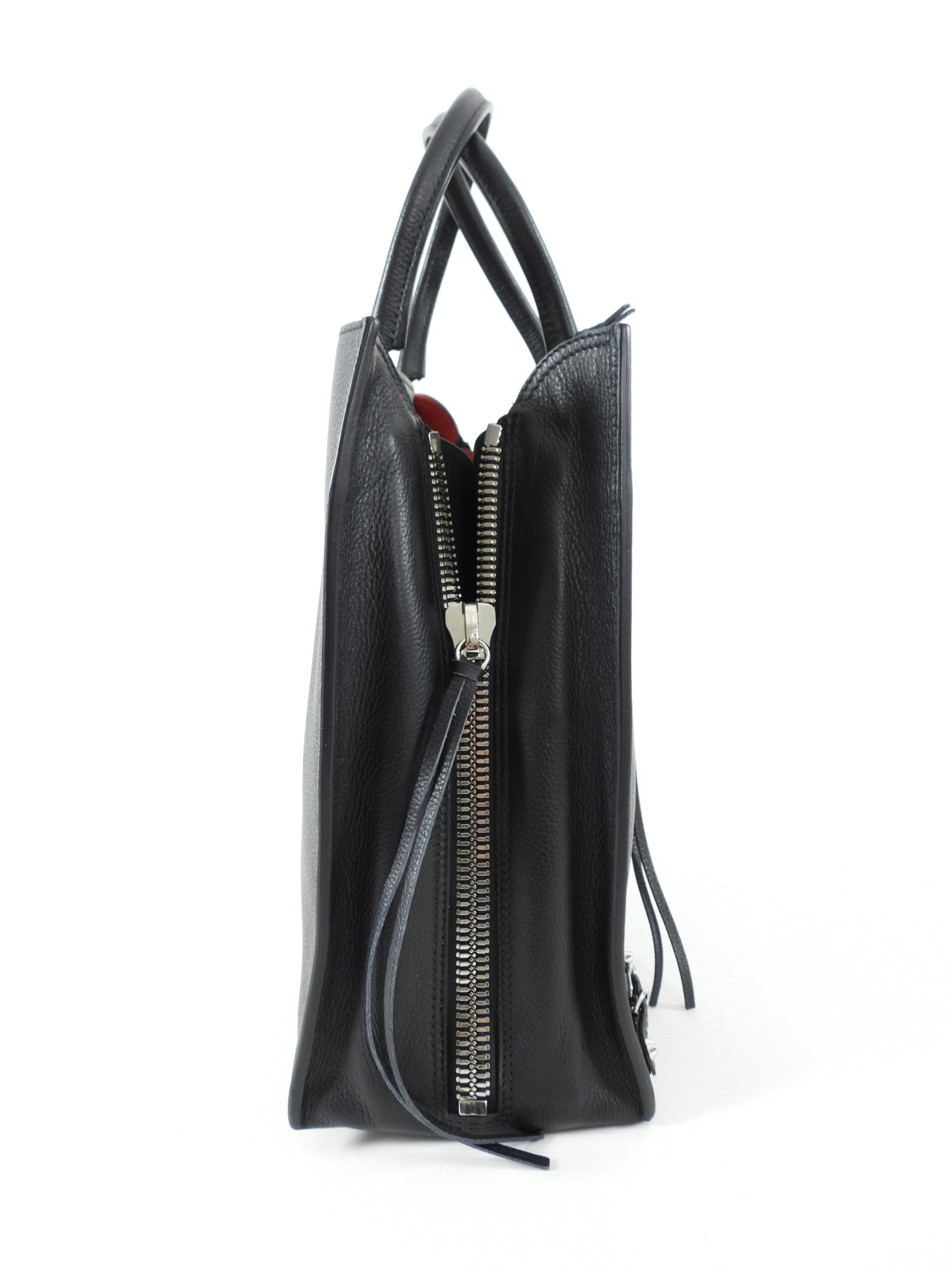 Balenciaga Black and Red Papier A5 Zip Around Tote Bag - Stylish Designer Handbag for Women, Perfect for Work, Travel & Everyday Use