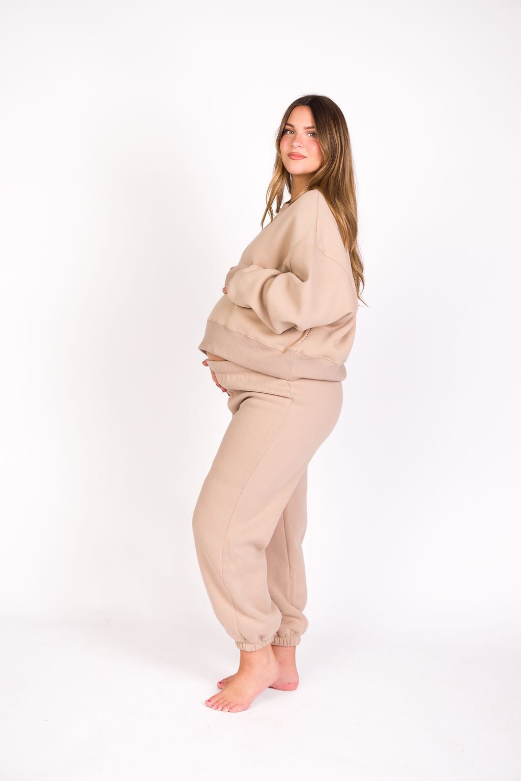 Soft & Cozy Mocha Sweatpants for Women - Lounge, Yoga & Home Wear - Comfortable Fleece Joggers for Relaxing & Running Errands