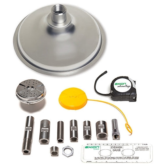 Haws AX14S AXION Advantage Stainless Steel Eye Face Wash and Shower System - Emergency Eye Wash Station for Labs, Factories & Industrial Safety Use