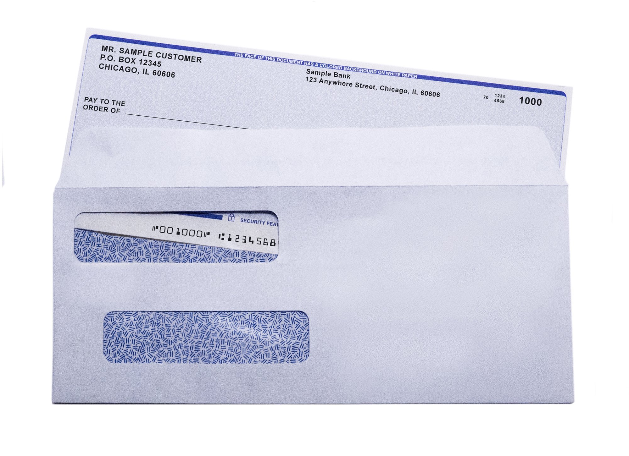 500 Double Window Envelopes for Business Checks - Laser & Quickbooks Compatible, Self-Sealing Security Envelopes (White, #10 Size) - Perfect for Office Mailing, Invoices & Business Correspondence