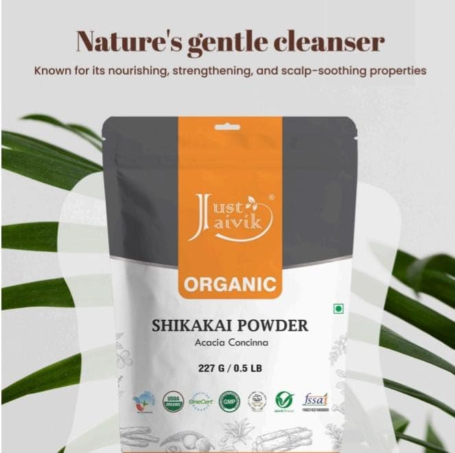 Organic Shikakai Powder for Hair Care - 100% Pure Acacia Concina (8oz/227g) - Natural Hair Growth, Scalp Treatment & Shine Enhancer - Ideal for DIY Hair Masks, Ayurvedic Remedies & Herbal Shampoo