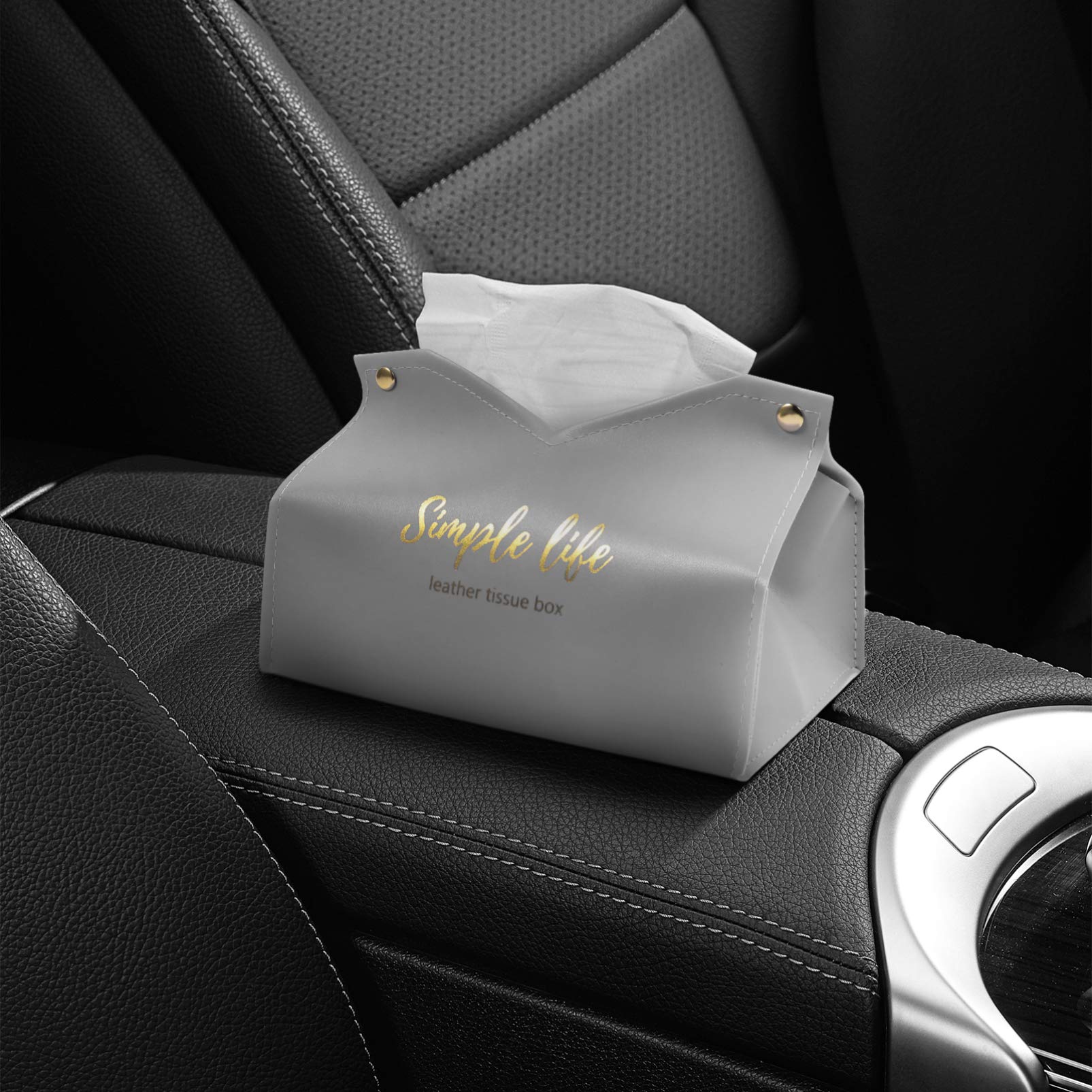 NUOBESTY Leather Napkin Holder Box - Premium Tissue Storage Pouch for Paper Towels, Napkins & Tissues | Perfect for Kitchen, Dining Table, Office Desk & Bathroom Organization