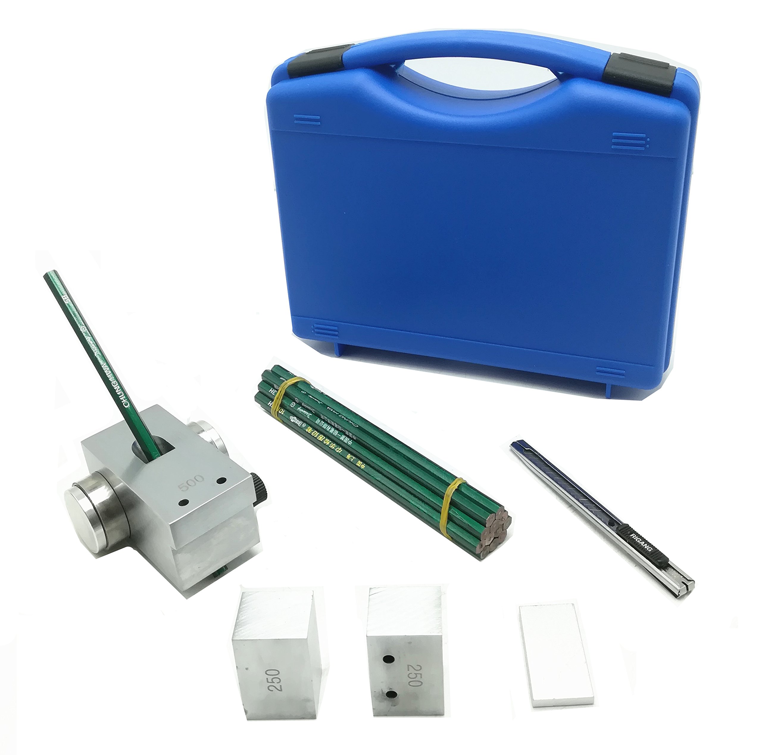 CGOLDENWALL QHQ-A Pencil Hardness Tester Kit - 13 Pencils & 500/750/1000g Weights for Paint, Coating Film Scratch Resistance Testing | Perfect for Automotive, Furniture & Industrial Surface Quality Control