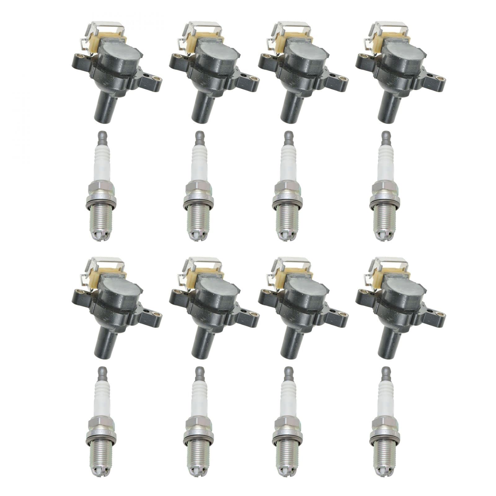 High-Performance Engine Ignition Coil & NGK Spark Plug Kit - 16 Piece Set Compatible with Range Rover | Perfect for Engine Tune-Ups & Performance Upgrades