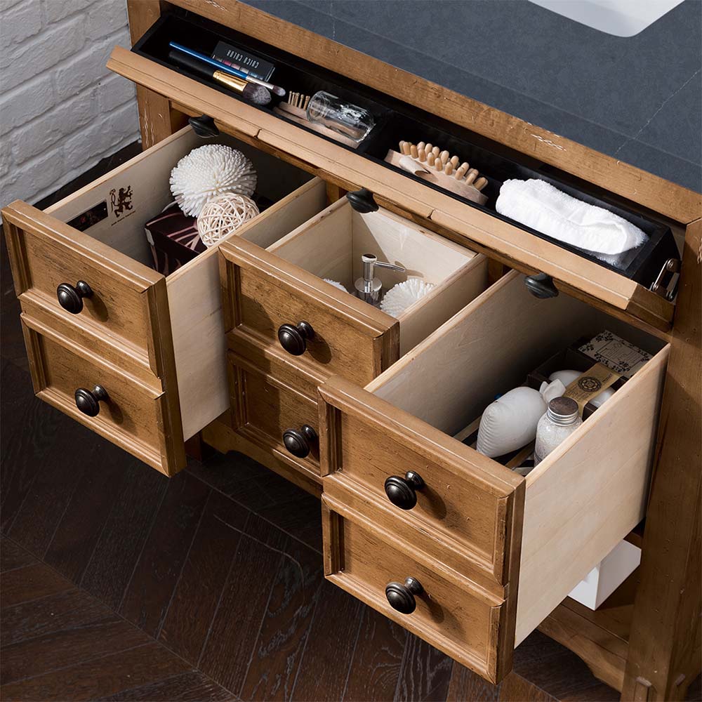 James Martin Vanities Malibu Collection 36-Inch Single Bathroom Vanity in Honey Alder with Countertop Options - Perfect for Modern Bathroom Remodeling and Home Renovation Projects