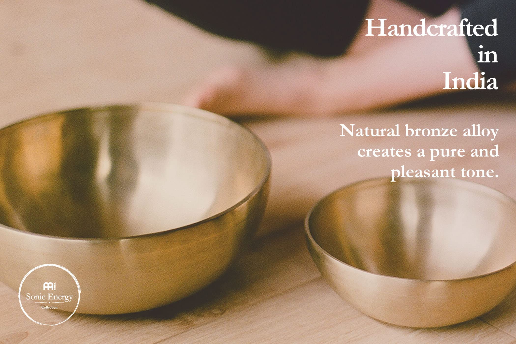 Authentic Bronze Singing Bowl with Felt Ring & Cover - Handcrafted in India - Perfect for Meditation, Yoga, Sound Healing & Relaxation - Energy Series - 2 Year Warranty - Ideal for Home, Studio & Spiritual Practices