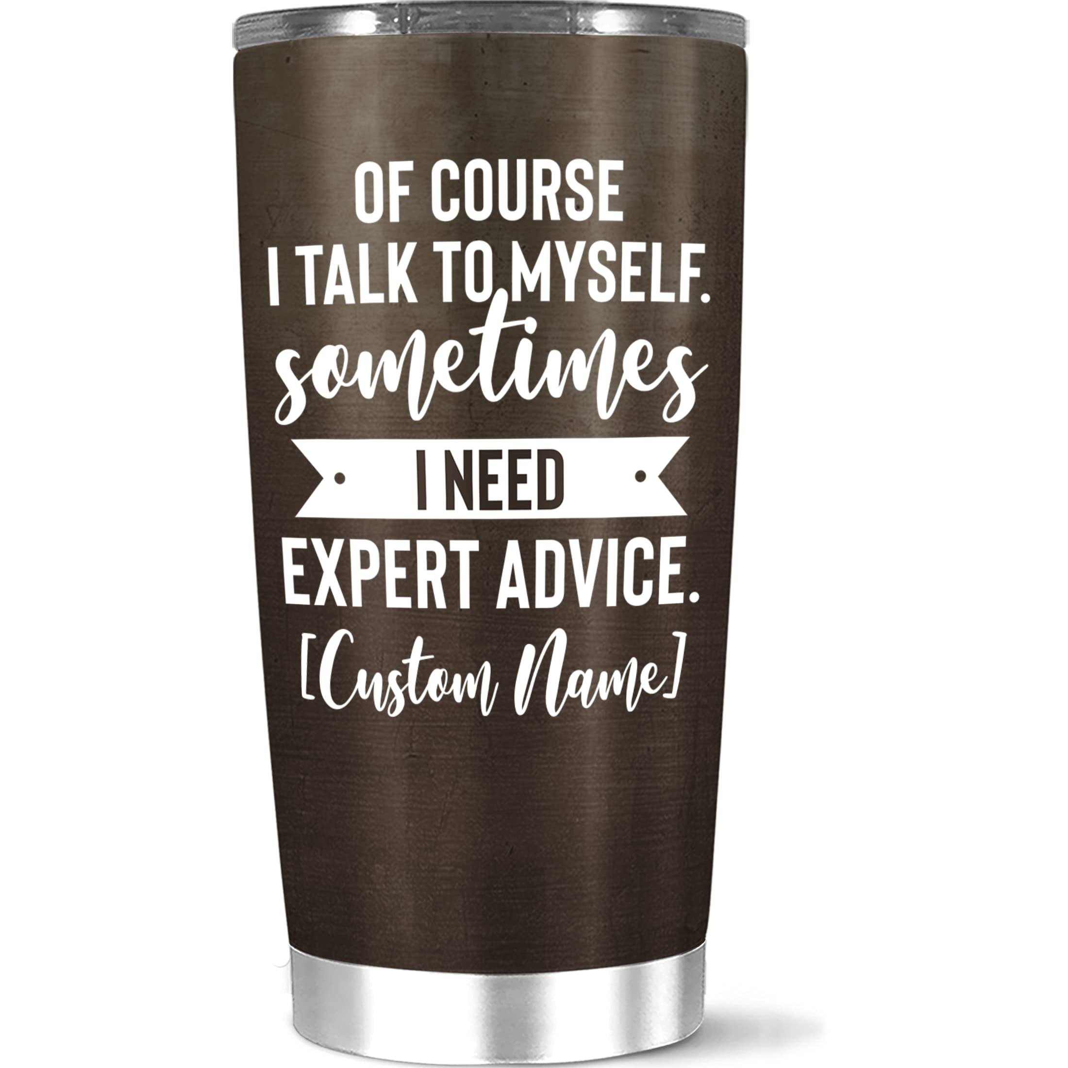 Personalized Coffee Tumbler with Custom Name & Funny Quotes - Insulated Stainless Steel Travel Mug for Women, Men, Teens - Perfect Birthday, Christmas Gift for Friends & Family - Great for Office, Travel, and Daily Use