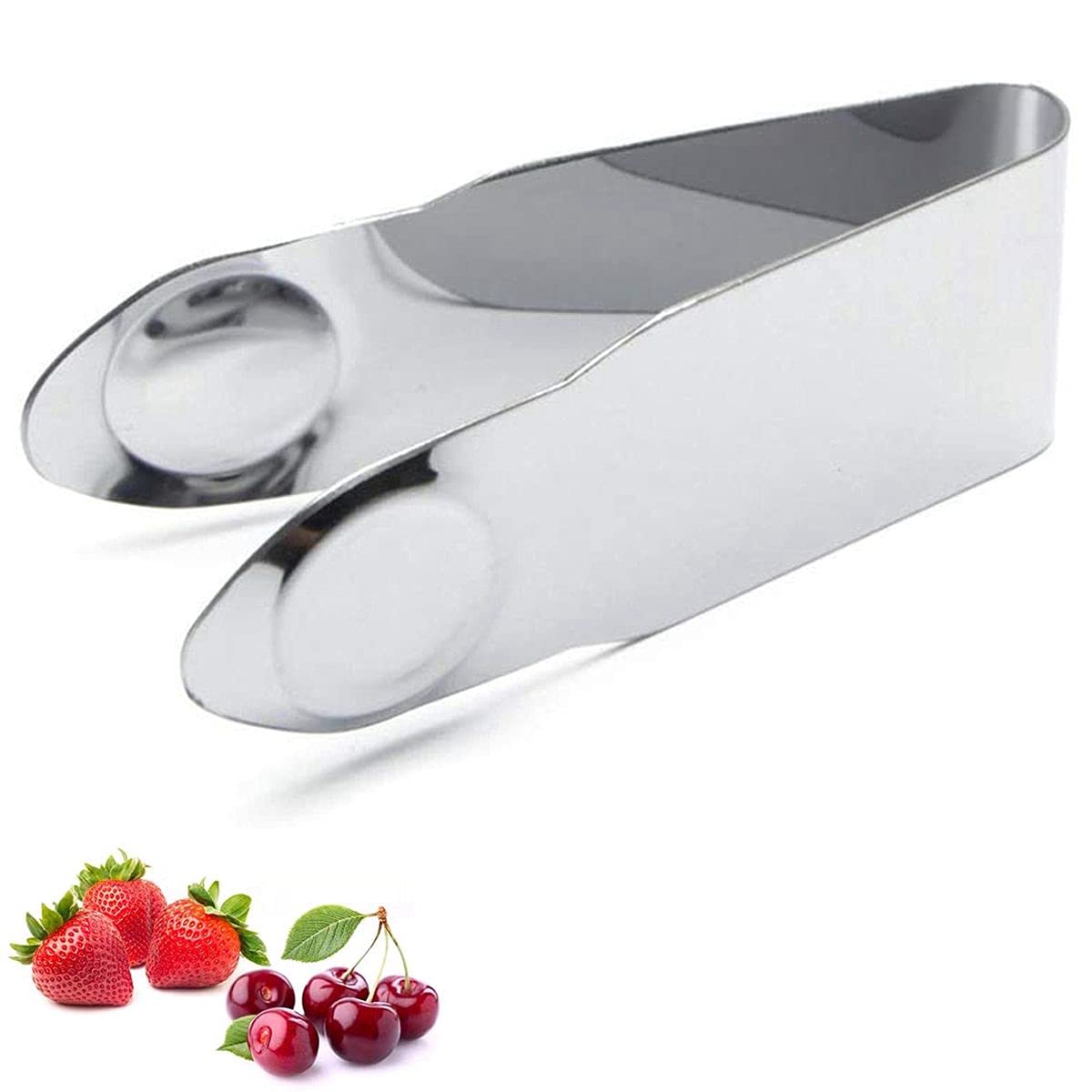 Stainless Steel Strawberry Huller & Fruit Stem Remover - Kitchen Tool for Strawberries, Cherries & Tomatoes - Easy Leaf Peeler & Picker Tweezers (1Pc) - Perfect for Baking, Fruit Platters & Healthy Snacking