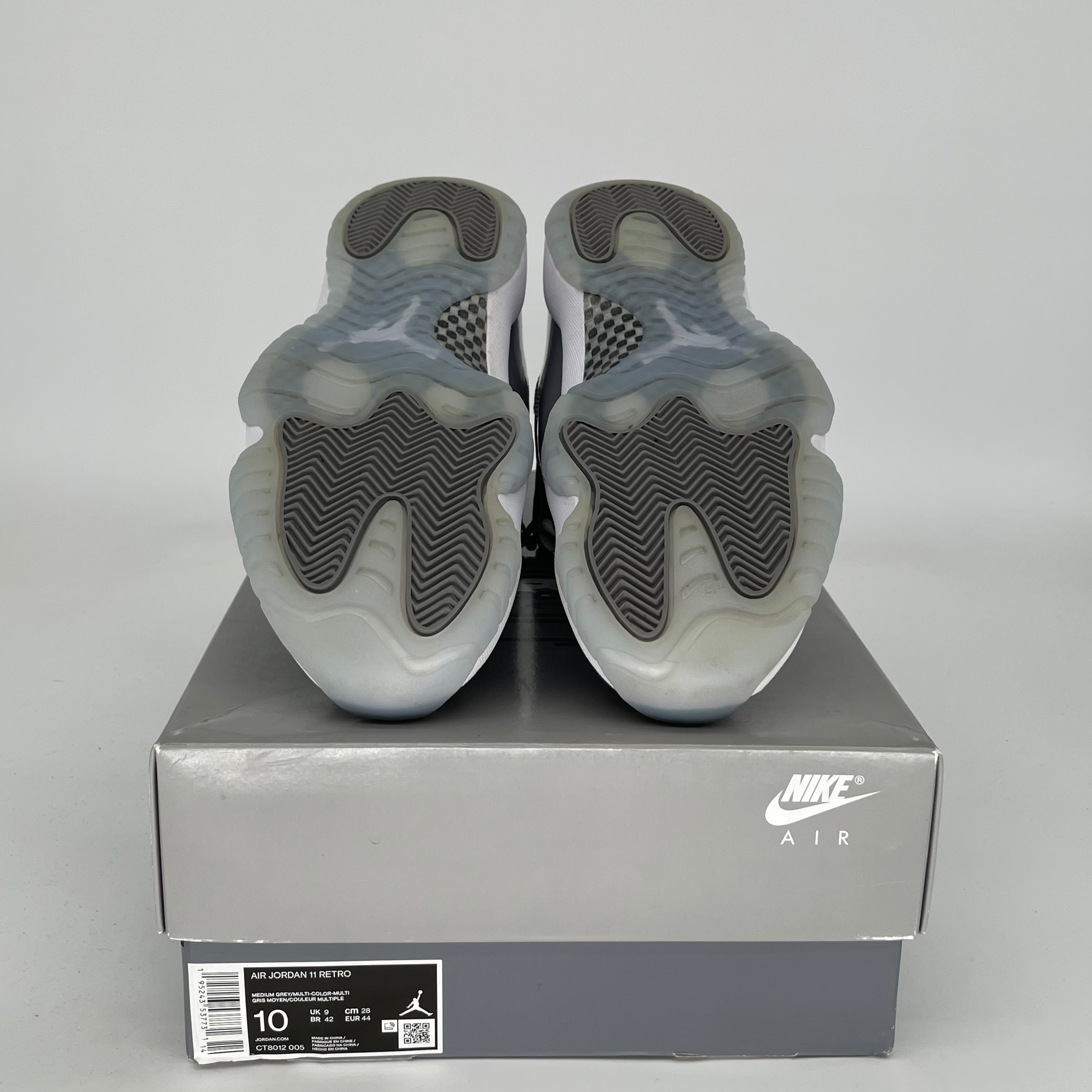 AIR JORDAN 11 Retro Cool Grey Men's Basketball Shoes Size 10 - CT8012-005 | Authentic Nike Sneakers for Casual Wear, Sports & Street Fashion