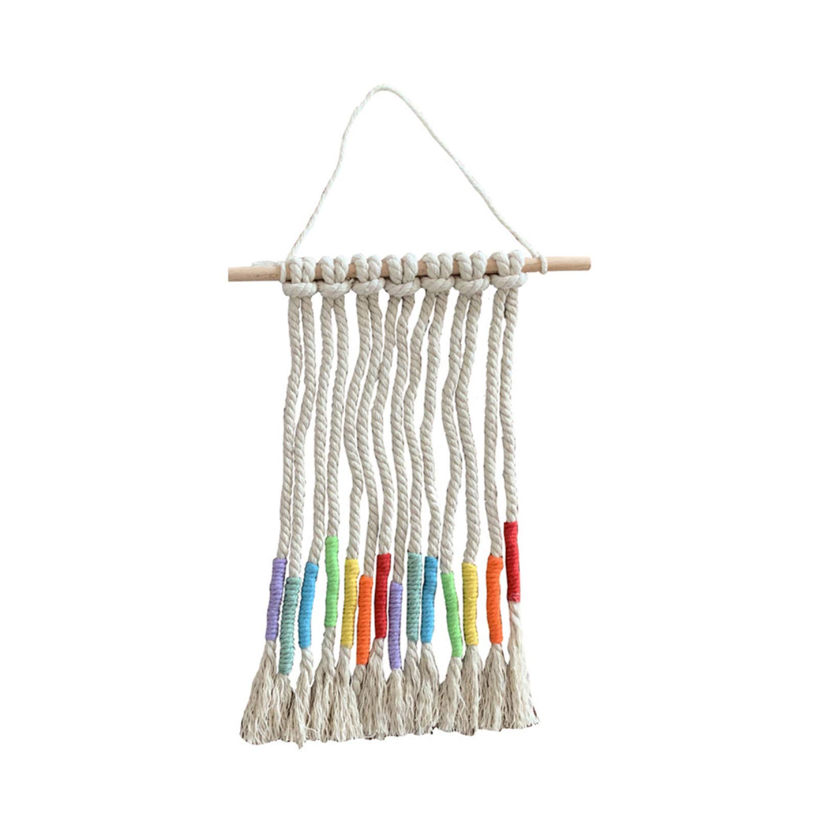 Lucare Wall Tapestry Organizer - Cotton Rope Hair Clips Holder for Dorm Room & Bedroom Decor (Set of 5) - Perfect for Small Space Organization & Boho Style Home Decor