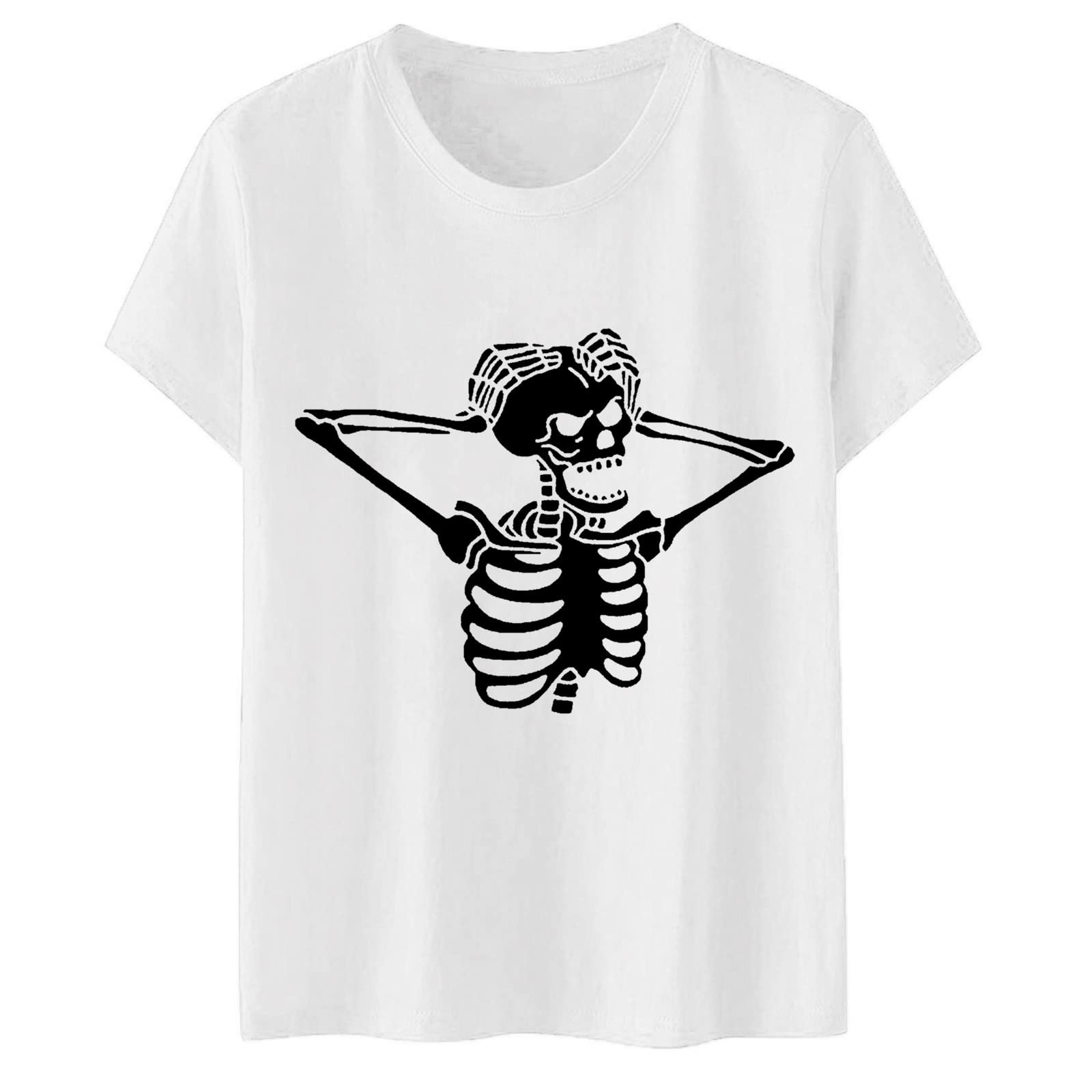 Funny Halloween T-Shirt for Women - Short Sleeve Graphic Pumpkin Print Loose Fit Casual Top | Perfect for Halloween Costumes, Summer Wear & Spooky Party Outfits