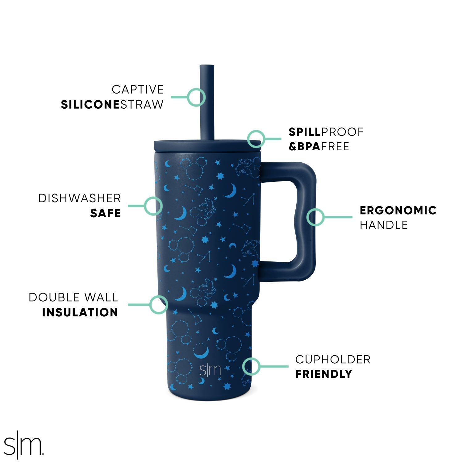 Trek Kids Insulated Tumbler with Silicone Straw Lid - Leakproof Stainless Steel Water Bottle for School, Travel & Outdoor Activities
