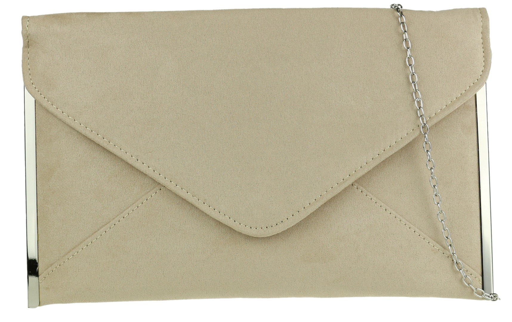 Stylish Women's Faux Suede Clutch Bag - Elegant Plain Handbag for Evening Parties, Weddings & Date Nights