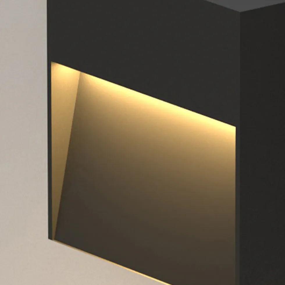 Rectangular Solar Sensor LED Step Lights for Outdoor Stairs, Pathways, and Gardens - Waterproof & Energy-Efficient Deck Lighting