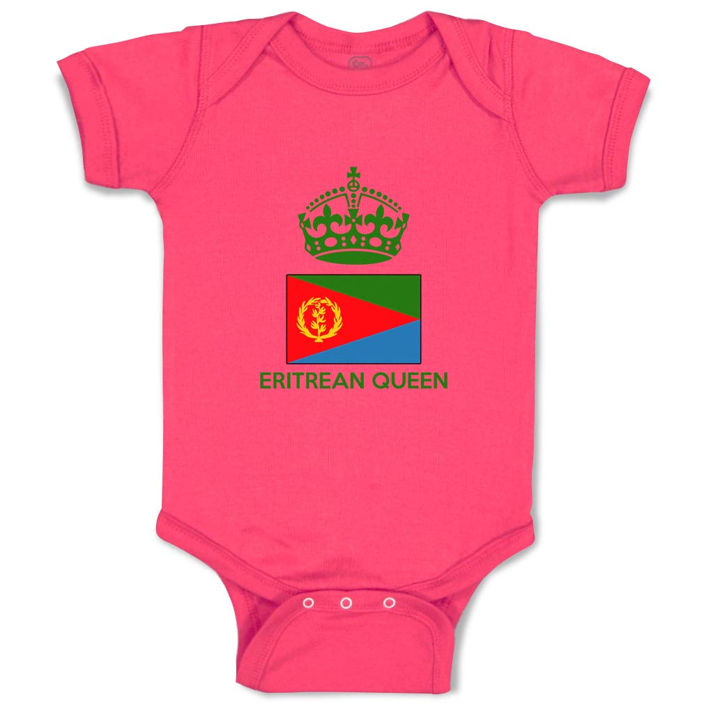 Custom Eritrean Queen Crown Baby Bodysuit - Funny Cotton Onesie for Boys & Girls | Perfect for Family Photos, Cultural Celebrations & Everyday Wear