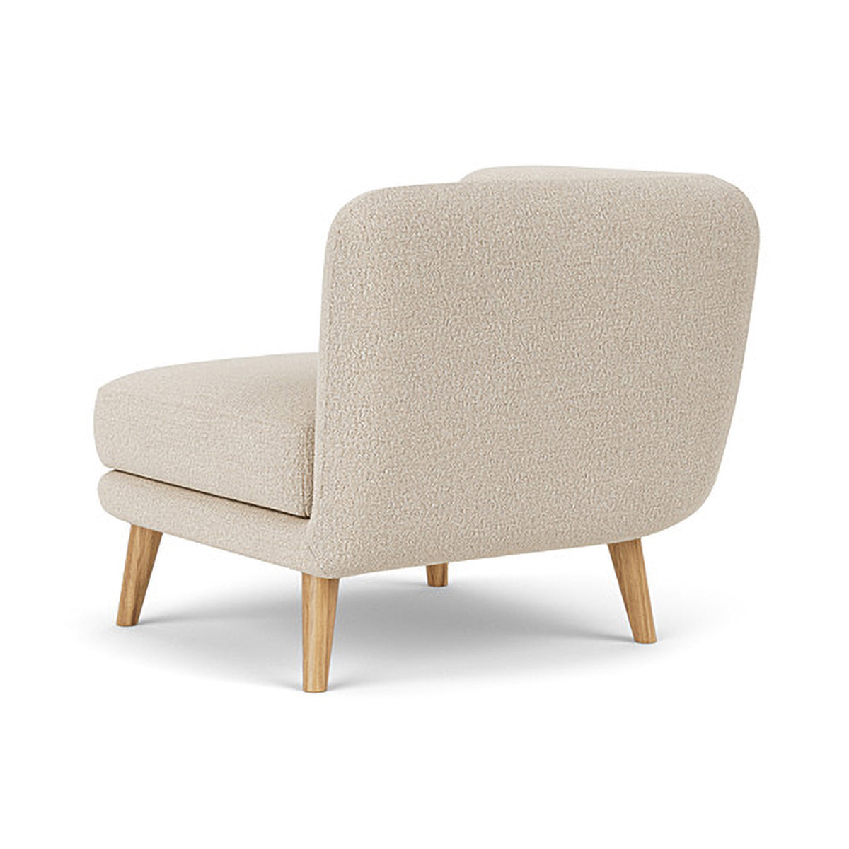 Alfred Boucle Right 1 Seater Modular Sofa - Modern Accent Chair for Living Room, Bedroom & Office - Compact Single Seater Couch with Removable Cushions