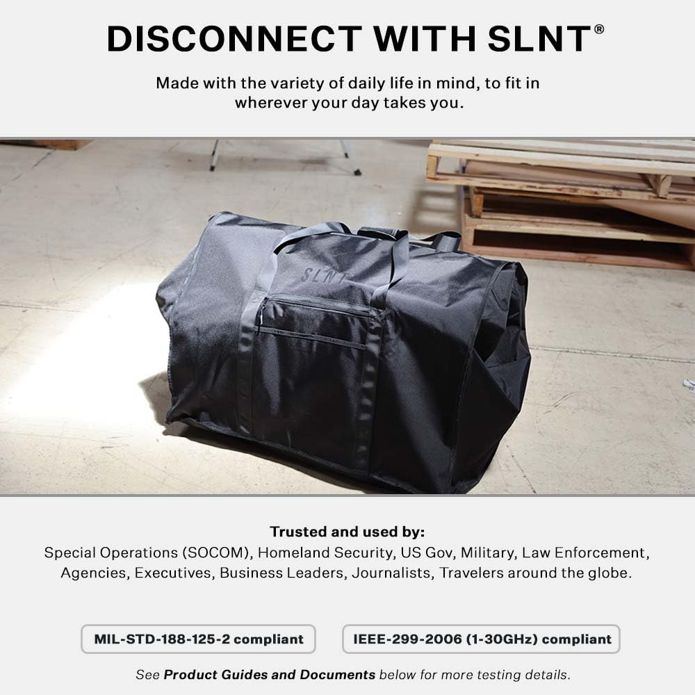 SLNT Utility EMP-Blocking Faraday Bag for Generators, Tools & Electronics - Waterproof Nylon, Blocks EMP & Solar Flare to Protect Devices - Perfect for Emergency Preparedness, Travel & Outdoor Adventures