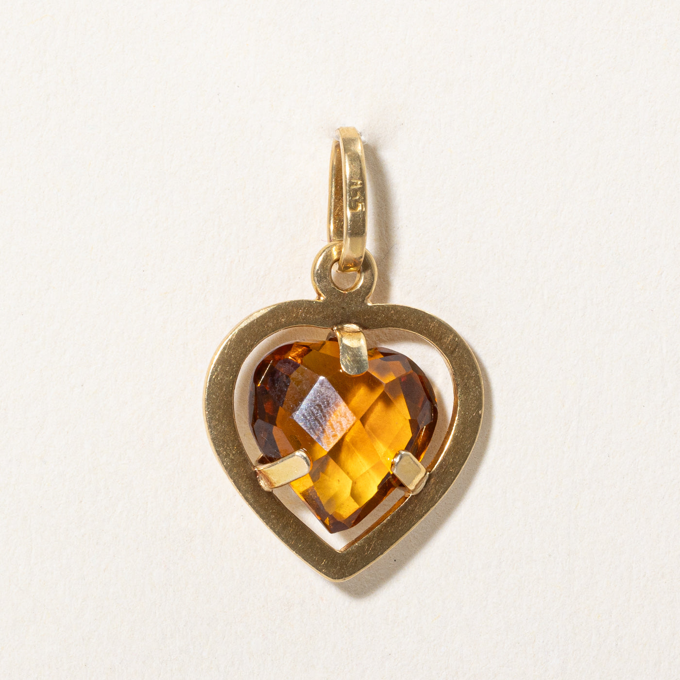 5.00ct Fancy Heart Cut Citrine Pendant Necklace - Natural Gemstone Jewelry for Women - Perfect for Valentine's Day, Anniversary & Birthday Gifts