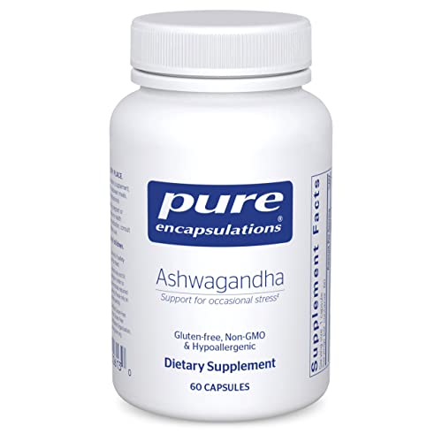 Pure Encapsulations Ashwagandha Supplement - 120 Capsules for Stress Relief & Immune Support | Organic KSM-66 Root Extract | Vegan, Non-GMO | Perfect for Daily Wellness & Workout Recovery