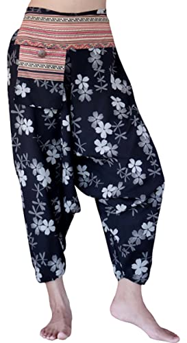 Aum Cotton - Floral - Black