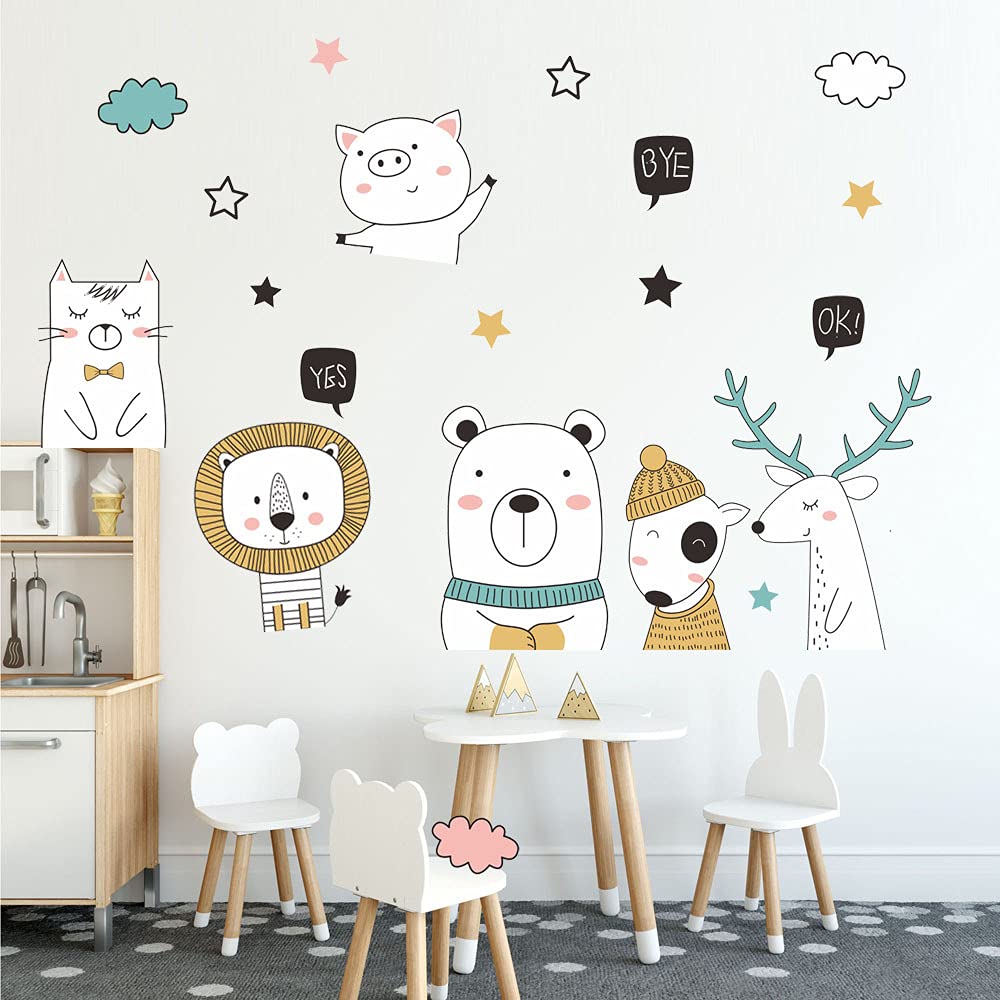 Kids & Pet Wall Stickers - Removable Decorative Vinyl Wall Decals for Nursery, Living Room & Bedroom - Fun Home Decor for Children's Rooms & Pet Spaces