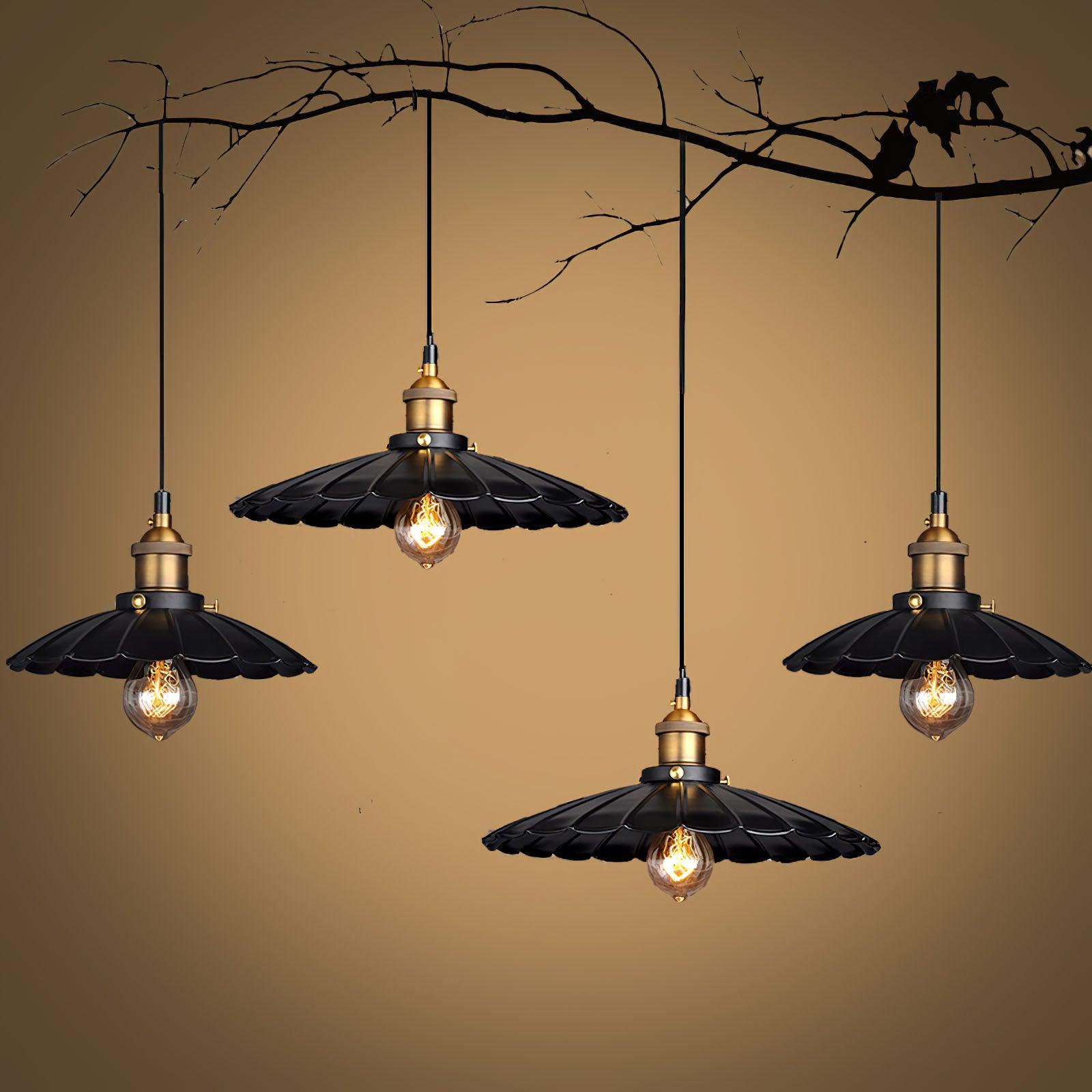 Elegant Black Skirt Pendant Light - Modern Hanging Chandelier for Dining Room, Kitchen Island, or Bedroom Decor
