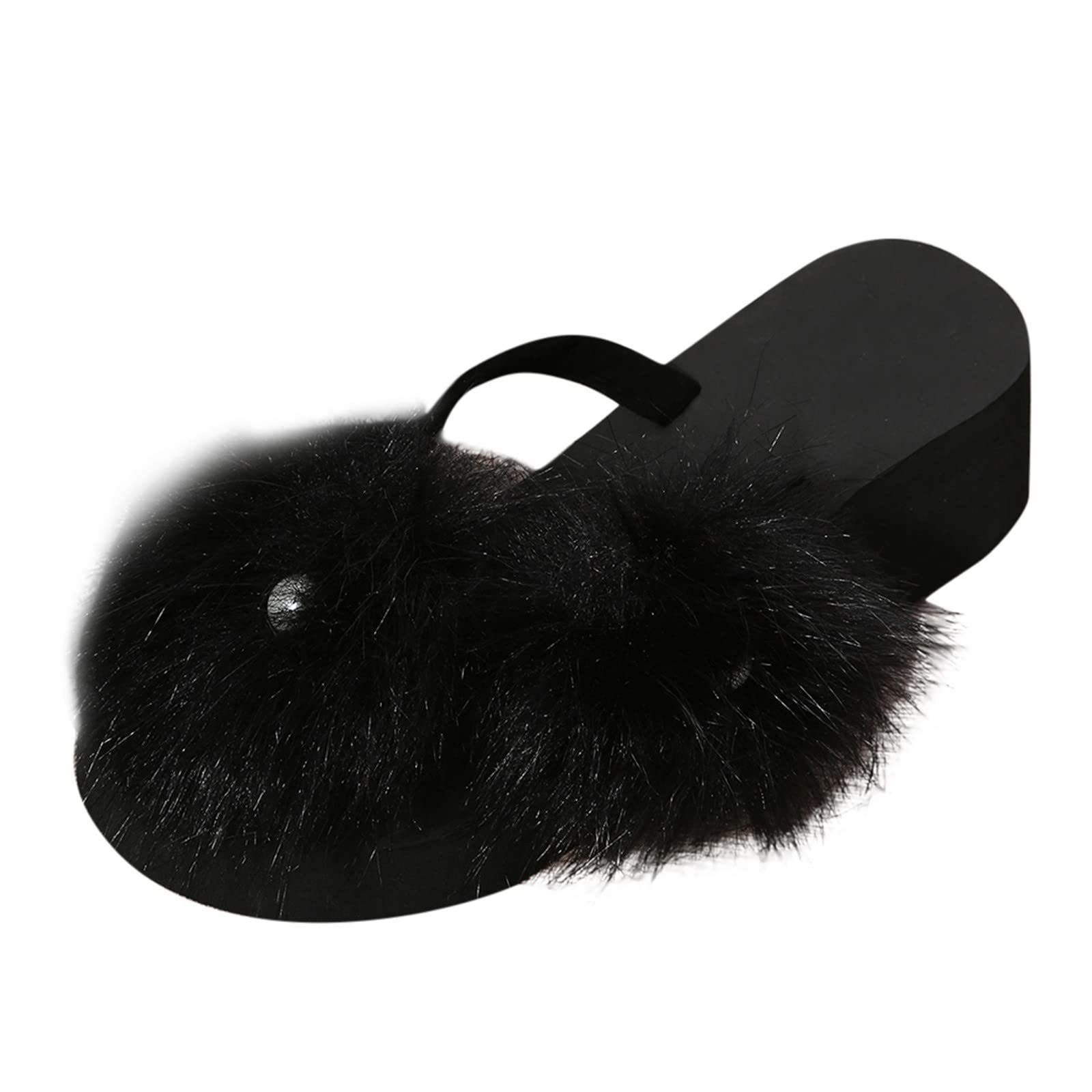 Women's Non-Slip Flip Flop Socks with Feather & Rhinestone Design - Soft Summer House Slippers for Indoor/Outdoor Use - Perfect for Bathroom, Yoga, Spa & Lounge Wear