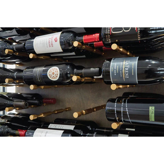 Blue Grouse VINdustry Label View Two Bottle Deep Wine Pegs (Pair) - Premium Wine Rack for Kitchen, Bar, or Cellar Storage - Perfect for Organizing Wine Bottles in Style