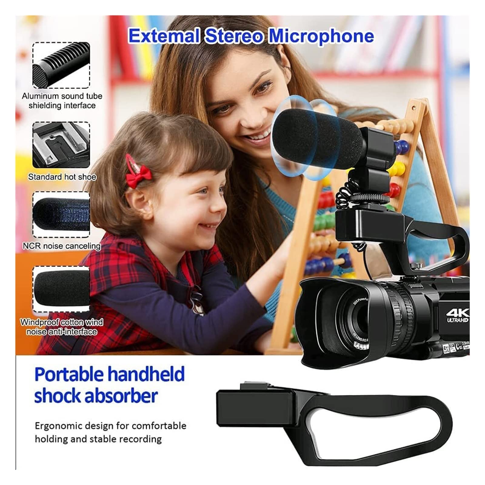 4K UHD Rotating Touch Screen Vlog Camera - 64MP WiFi Webcam with Auto Focus for YouTube Livestreaming & Content Creation (Includes 32GB SD Card) - Perfect for Vlogging, Live Streaming, and Social Media Content