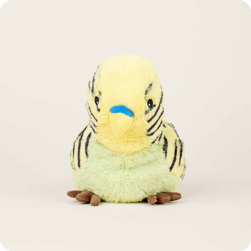 Green Parakeet Warmies - Cozy Microwaveable Plush Toy for Kids & Adults | Perfect for Relaxation, Stress Relief & Cold Weather Comfort