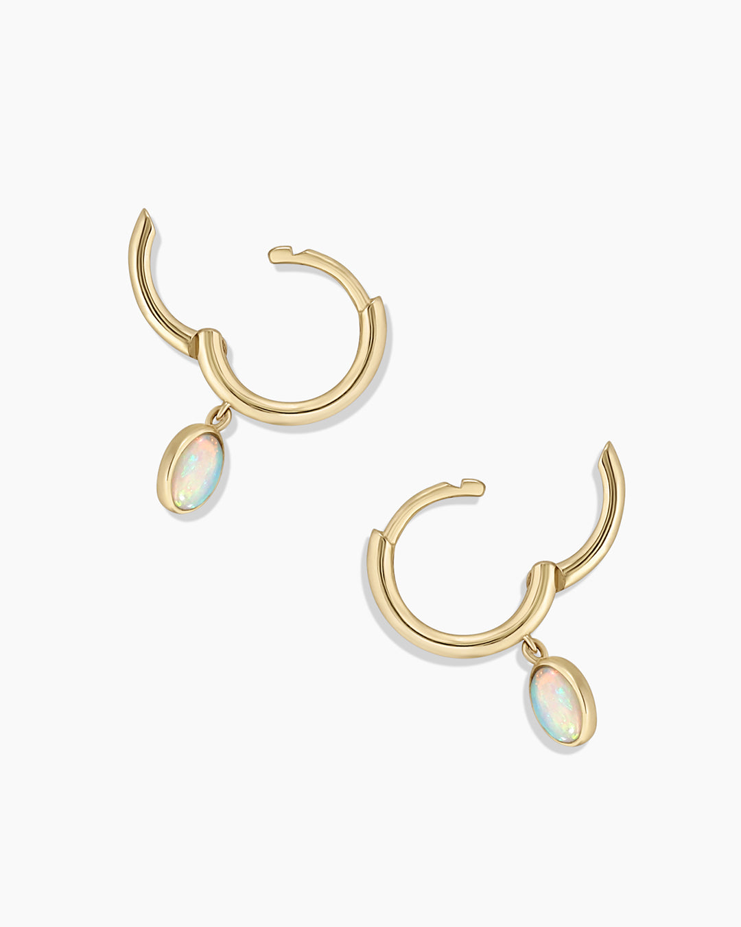 Opal Oval Huggie Earrings for Women - Dainty & Elegant Hoop Earrings for Everyday Wear | Perfect for Work, Date Night & Special Occasions