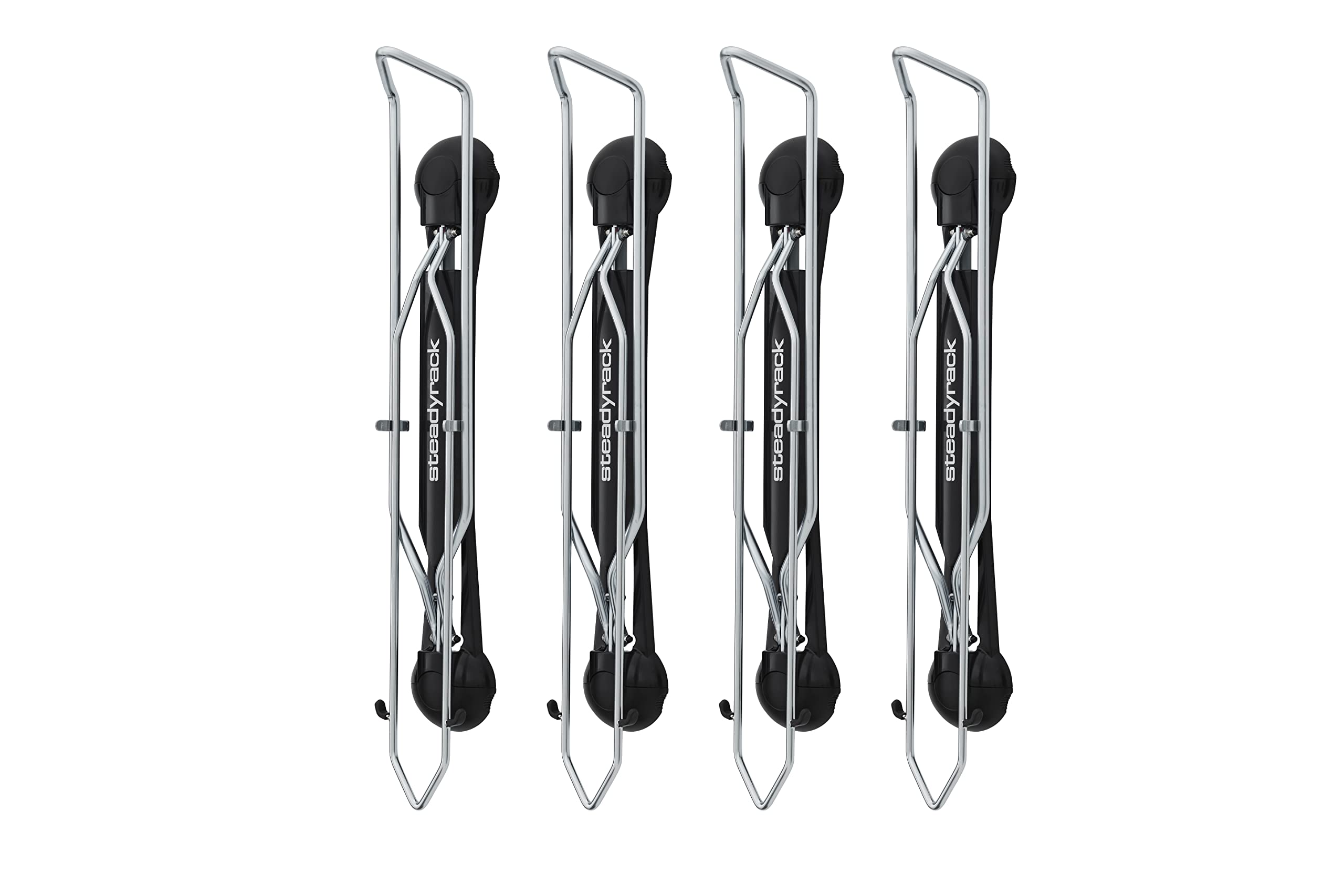 Steadyrack Bike Racks - Wall Mounted Mountain Bike Storage Rack for Home, Garage & Bike Park - Heavy Duty Space Saving Solution - 4 Pack - Perfect for Indoor & Outdoor Bike Organization