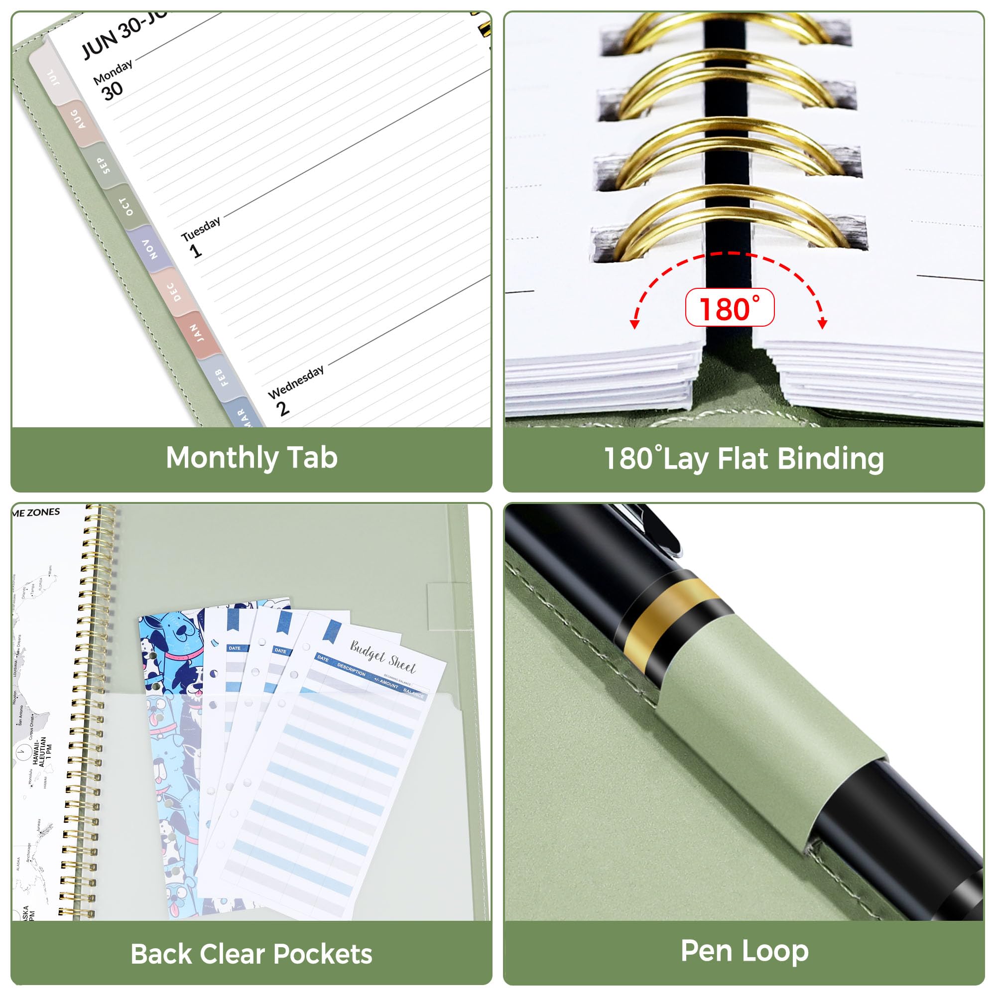 SUNEE 2025-2026 Weekly & Monthly Planner - 12 Month Academic Calendar (July 2025 to June 2026), 6.4