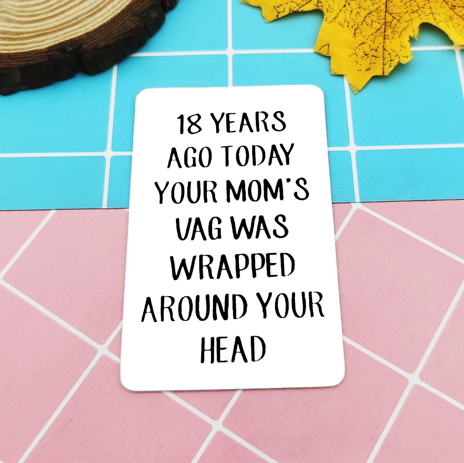 Funny 18th Birthday Card - Engraved Metal Wallet Insert Gift for Men & Women | Perfect 18th Birthday Present for Son, Daughter, Teens, Boys & Girls | Great for Graduation, Milestone Celebrations & Special Occasions