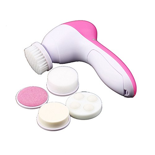 5-in-1 Electric Facial Cleansing Brush Set - Rechargeable Pore Cleaner & Skin Massager for Face & Body Care | Perfect for Daily Skincare Routine & Spa Treatments