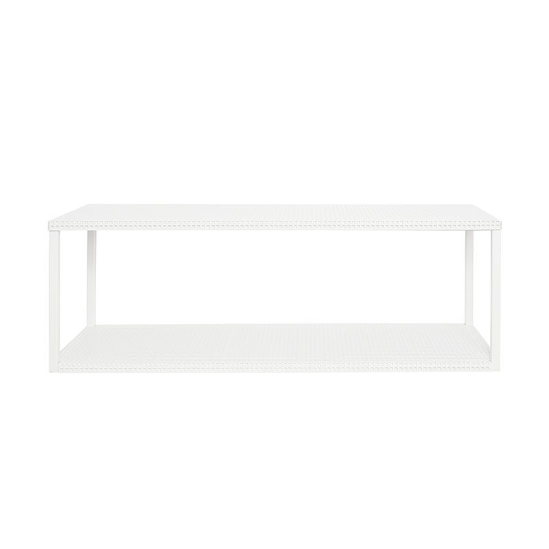 Kristina Dam Studio Large Grid Wall Shelf - Modern Beige Floating Shelf for Living Room, Bedroom & Office Decor | Wall Storage & Display Organizer