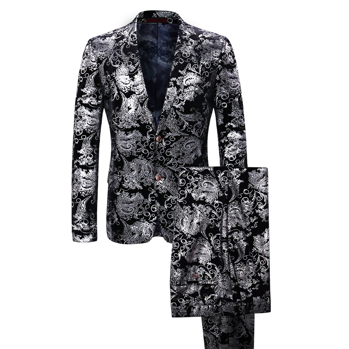 Cloudstyle Men's Slim Fit Single-Breasted 2-Button Suit Set - Formal Business Attire for Weddings, Interviews & Office Wear