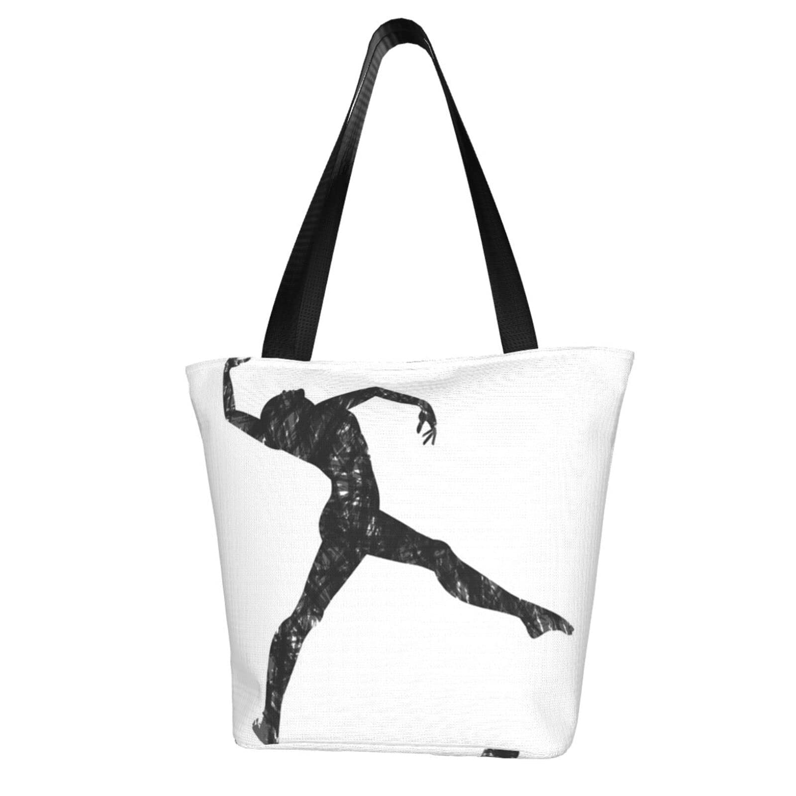 Stylish Music Notes Print Large Shoulder Tote Bag for Women - Fashionable Zippered Shopping Bag, Perfect for Beach, Travel & Daily Use