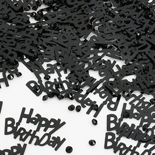 Black Happy Birthday and Rhinestone