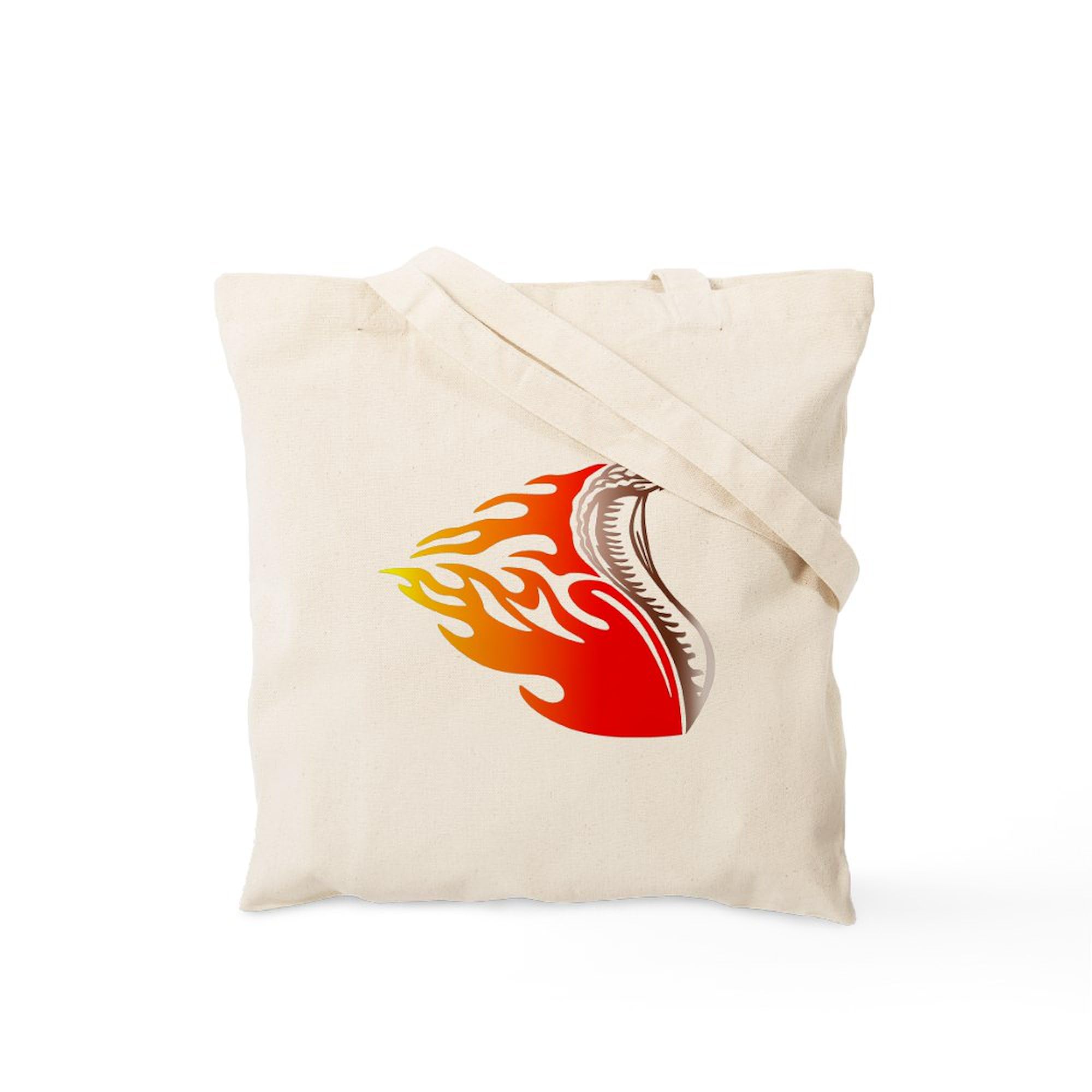 Cobra Flames Tribal Design Tote Bag - Natural Canvas Reusable Shopping Bag for Groceries, Beach, Gym & Daily Use | Eco-Friendly Cotton Tote | CafePress