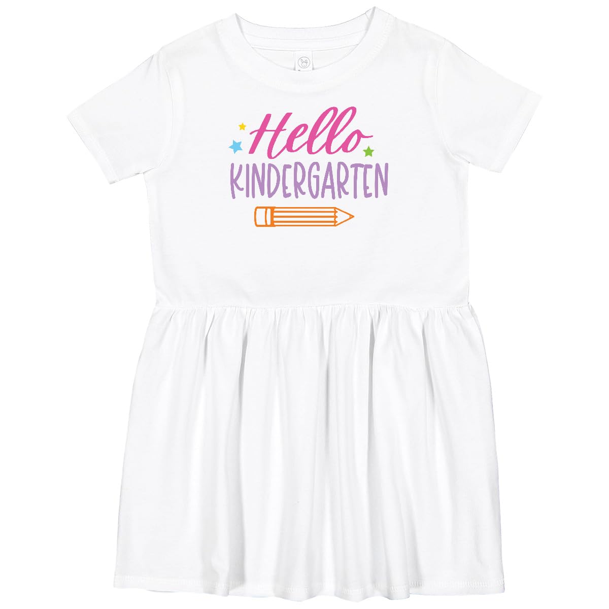 Inktastic Hello Kindergarten Toddler Dress - Cute Back to School Outfit for Girls & Boys | First Day of School, Preschool, Daycare & Playdates