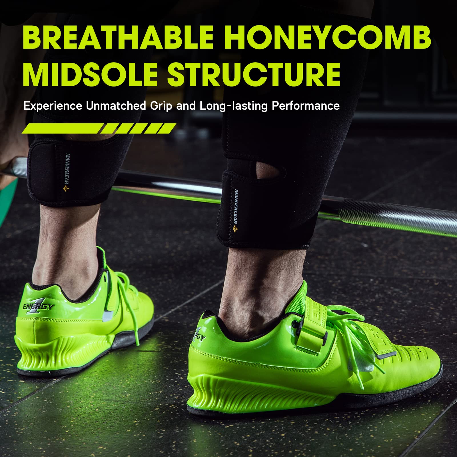Kcross Deadlift & Squat Shoes for Men & Women - Powerlifting Weightlifting Shoes for Hard Pulling, Weight Training & CrossFit - Ideal for Gym, Powerlifting & Strength Training