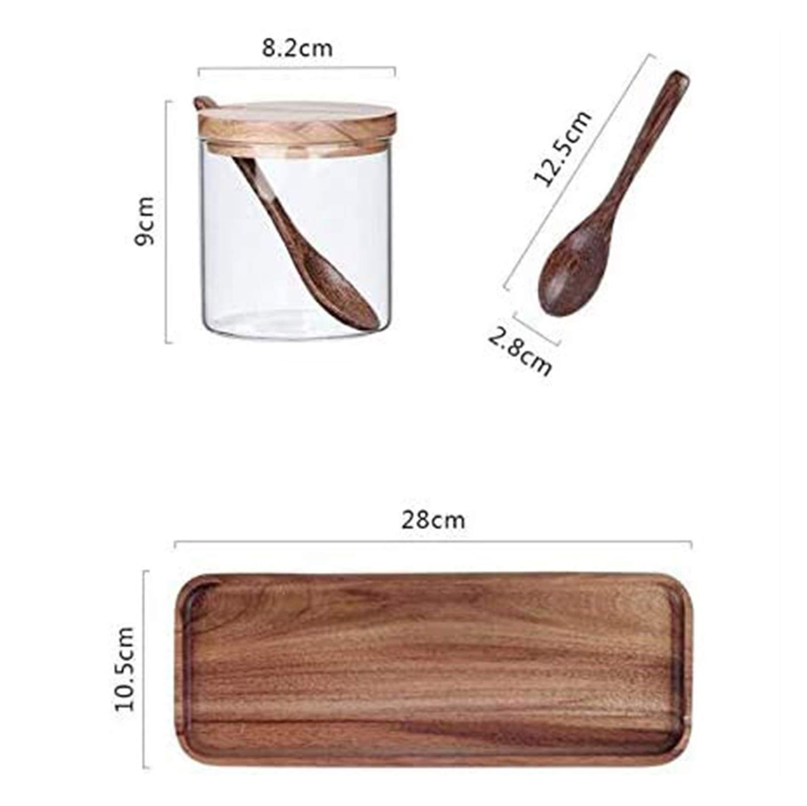 Premium Gourmet Seasoning Box Set with Glass Spice Jars & Serving Spoons - Elegant Condiment Cruet Bottles for Kitchen Organization - Perfect for Cooking, Baking & Entertaining