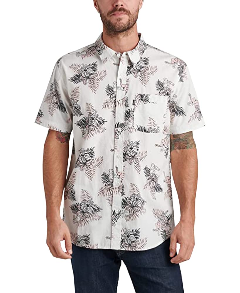 Reef Men's Woven Short Sleeve T-Shirt - Breathable Casual Summer Tee for Beach, Surfing & Outdoor Activities